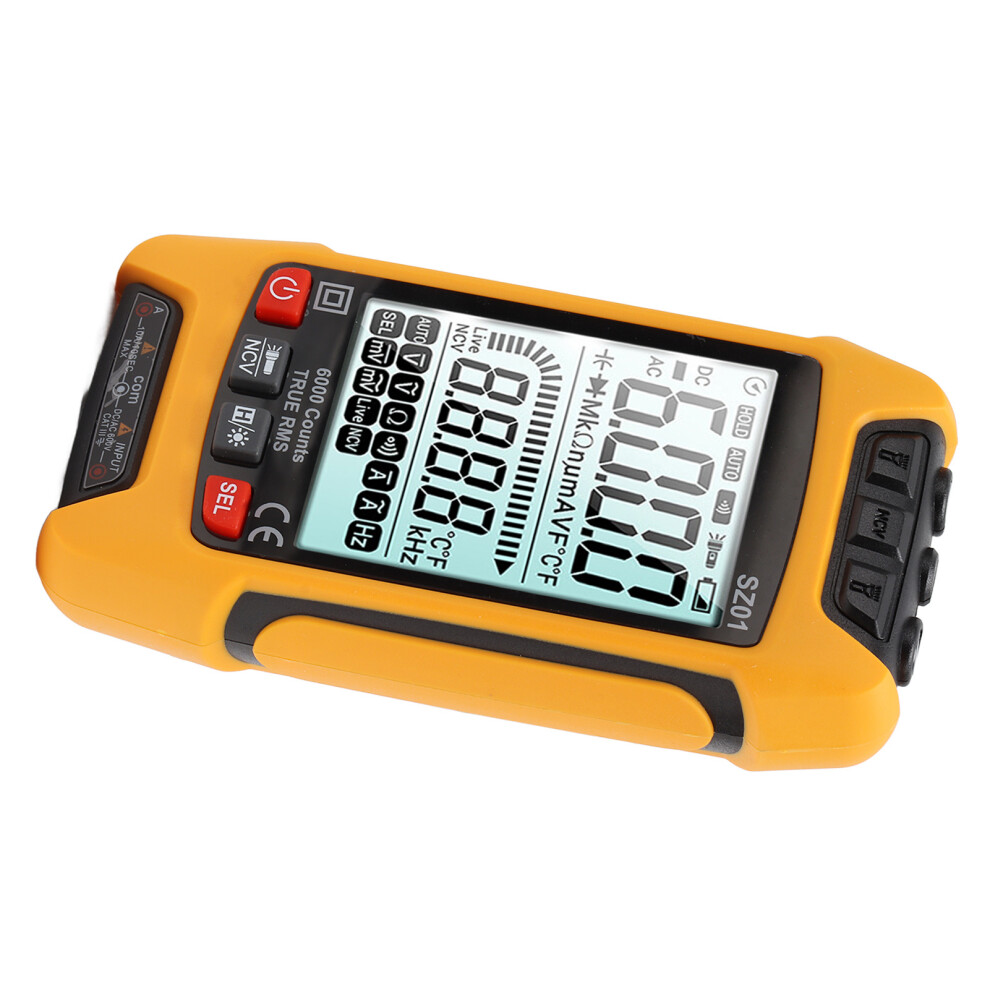 Digital Multimeter Kit Intelligent Large Screen High Accuracy Automatic Fire Prevention Tester Orange 4151319413763