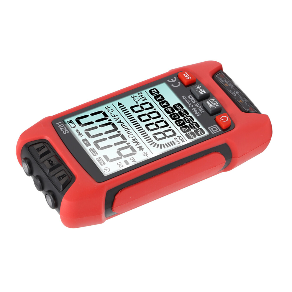 Digital Multimeter Kit Intelligent Large Screen High Accuracy Automatic Fire Prevention Tester Red 9361319413754