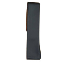 Gitarrengurt aus Leder 110-130cm schwarz handgenäht