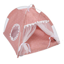 Rosa Indoor Haustier-Zelt XS 34x36x30cm Waschbarer Weicher Warmer Haustierhaus