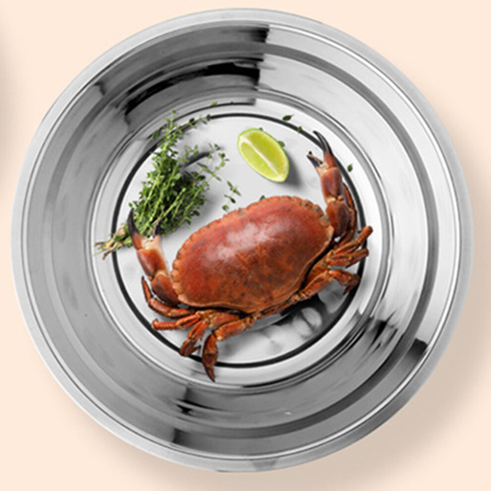 26cm Stainless Steel Basin Mixing Bowl Thicken Heavy Duty Deeper Edge Mirror Finish Salad Bowl-image-OPC-PHTHHSN-NEW