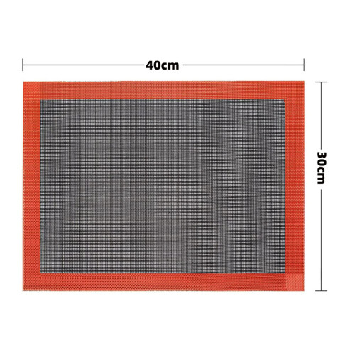 Gitter-Backmatte 40 x 30 cm Silikon-Glasfaser 0,7 mm 2