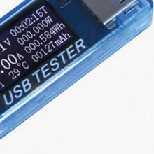 USB-Tester Spannungs-, Strom- und Kapazitätsmessgerät Blaues Display Digitaler Leistungsanalysator
