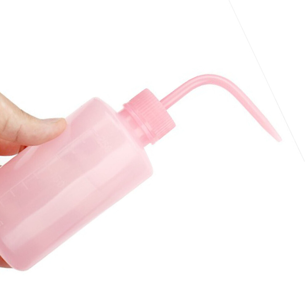 250ml Eyelash Rinse Bottle Clear Scale Curved Nozzle Design Well Sealed False Eyelash Wash Bottle for Eyelash Extensions