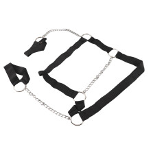 Schwarzes PU-Metallkette-Brustgeschirr, verstellbar, 120 g