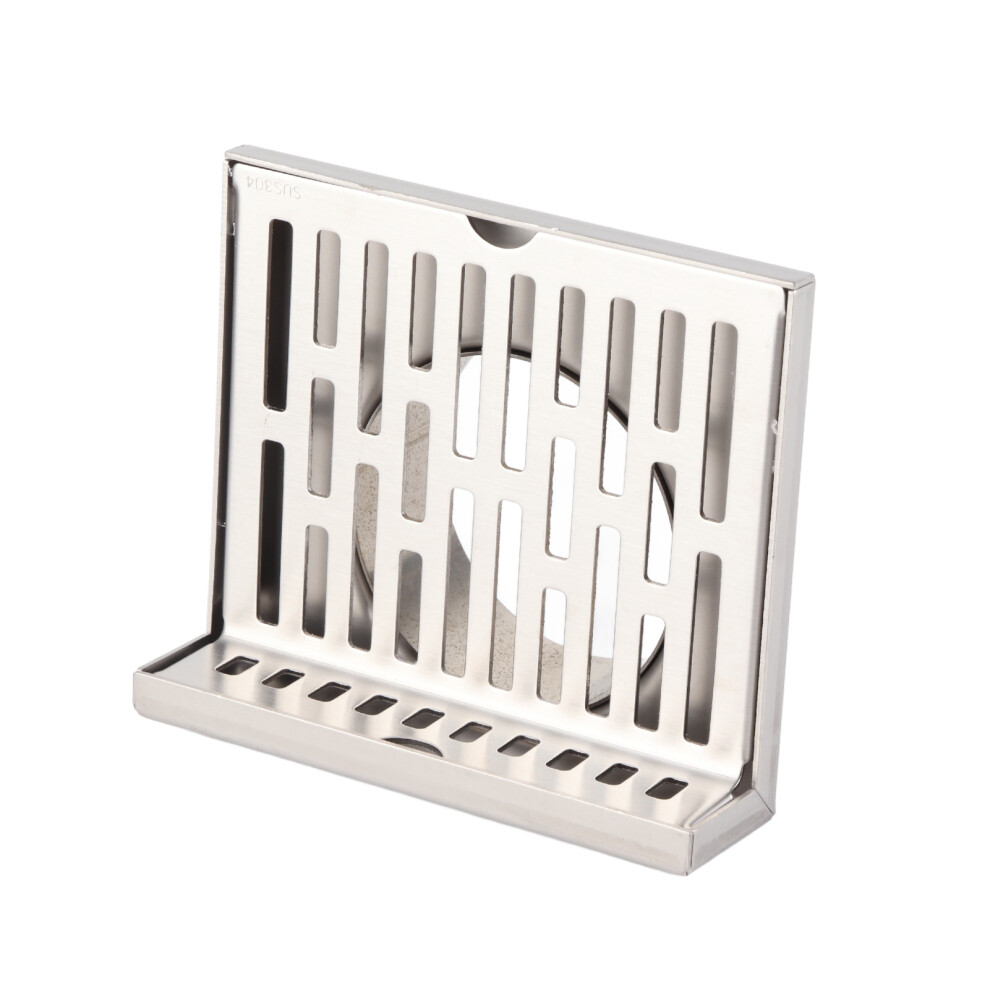 Side Drain 304 Stainless Steel Corrosion Resistance Thickened L Shape Floor Drain For Bathroom Hotel 5 Inch For 110Mm Pipe (With Sealing Ri 8391319416678