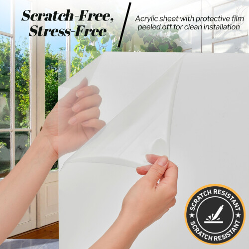 Clear Acrylic Sheet 3mm Thick - 750mm x 1000mm - Durable Hard Plastic Sheet Panel for DIY 1