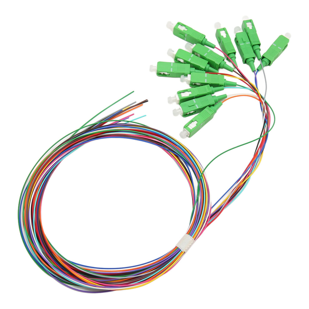 1.5 Meter Fiber Optic Pigtail 12 Strands Sc Apc 12 Color Single Mode Fiber Optic Pigtail For Welding Network 8071319417881