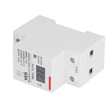 Self Recovery Voltage Protector with Display DIN Rail Overvoltage Undervoltage Protective Device 63A 230V