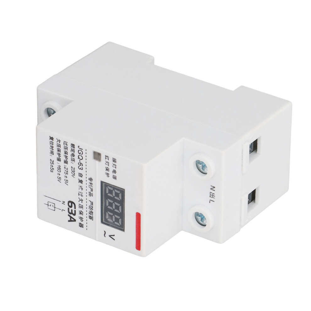 Self Recovery Voltage Protector With Display Din Rail Overvoltage Undervoltage Protective Device 63A 230V 4631319418918