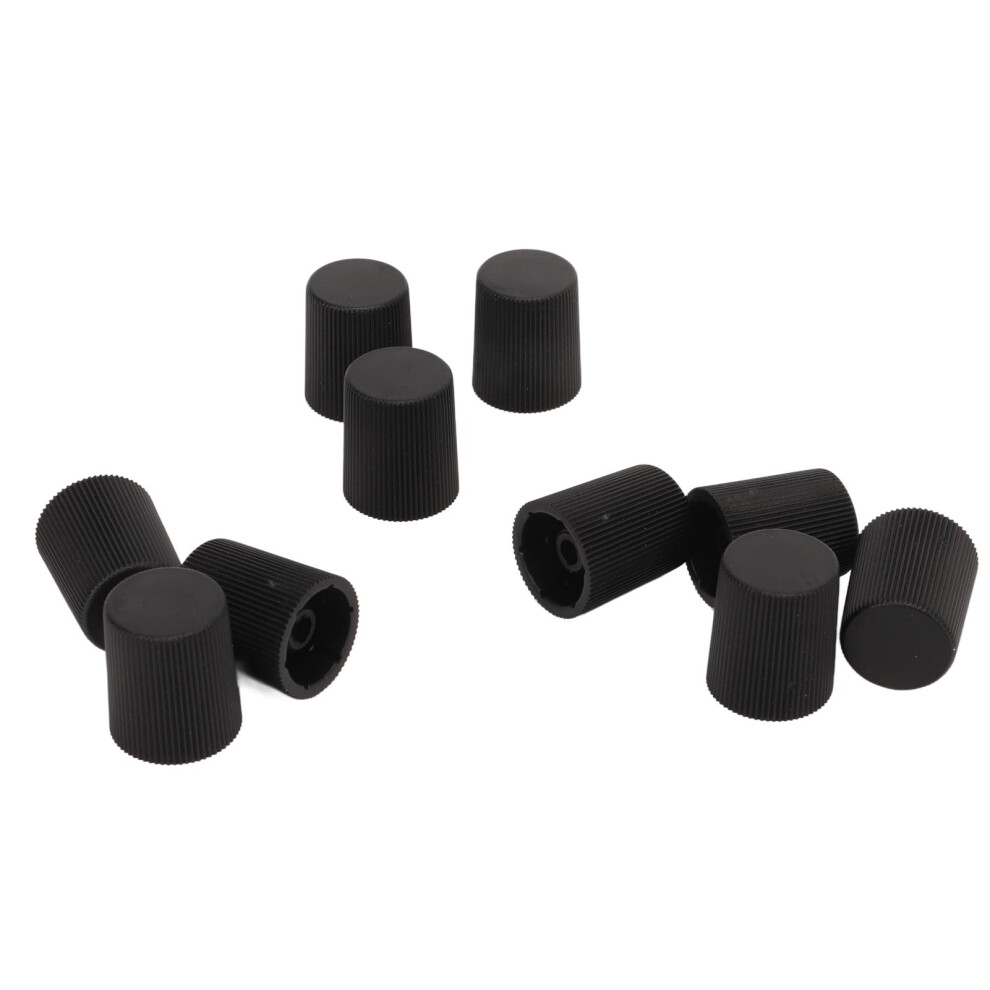 50Pcs Air Conditioning Valve Caps Car Fuel Injection Nozzle Caps Sealing Plastic Dustproof Covers M8x1 Black 4121319419386