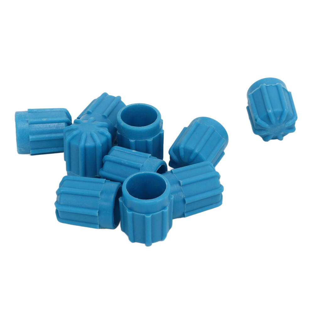 50Pcs Air Conditioning Valve Caps Car Fuel Injection Nozzle Caps Sealing Plastic Dustproof Covers M8x1 Blue 6951319419394