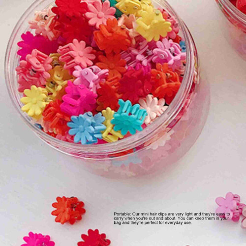 50 Stück 7# Blumenclips - BrightColor Haarclips 2