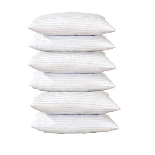 6 PACK Luxury Hotel Quality JUMBO Extra Filled Neck Spine Support Stripe Pillows