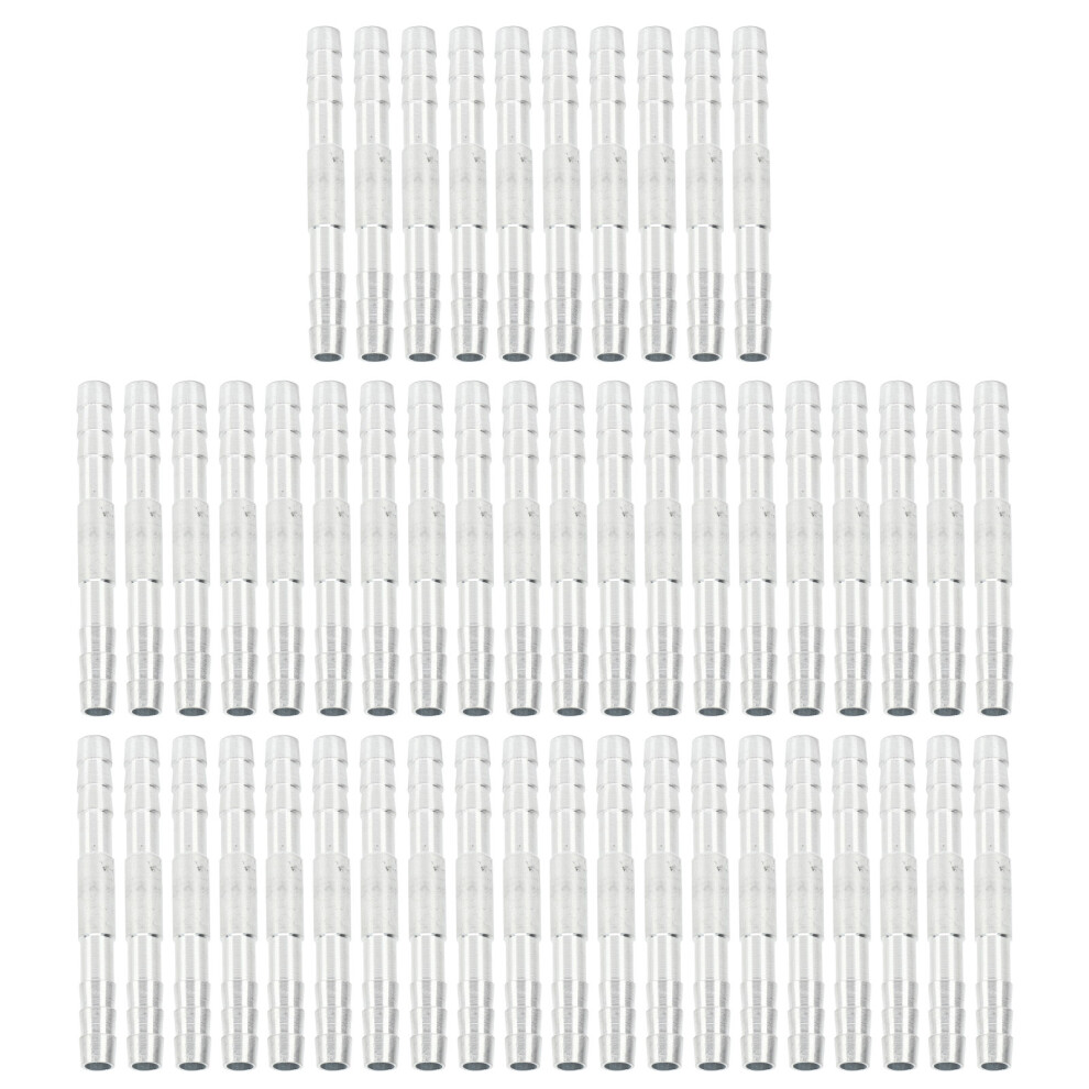 50Pcs Air Conditioning Hose Barb Fitting Aluminum Universal High Strength Refrigerant Hose Barb Connector 3/8In 6951319419400