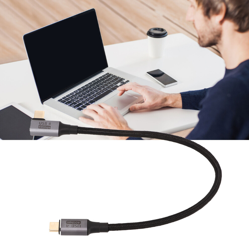 0.3M Type C To Type C Cable 40Gbps Right Angle High Flexibility Usb Charger Cable For Charging Transmission 7641319421341