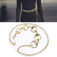 Mond Taillenkette Gürtel Gold 104cm Kette 50-100cm