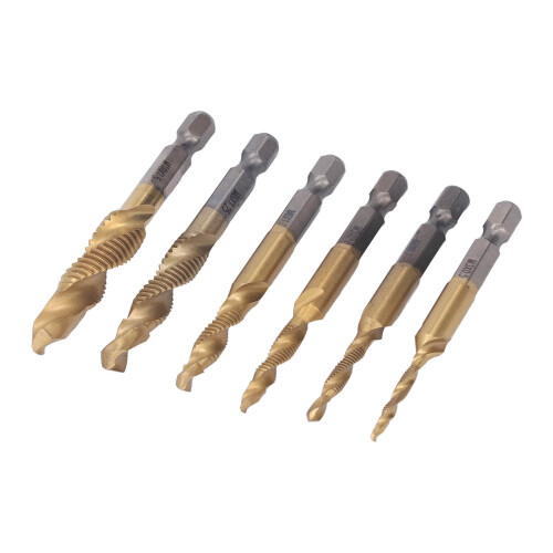 6-teiliges Set M3–M10 HSS Feingewindebohrer 2