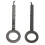 Grau ABS-Handheld-Pinpointer-Metalldetektor 9V 4