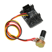 PWM-Lüfter-Hub 12 V, 8-Kanäle, 17 A, 300 mm Kabel, schwarz