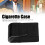PU-Leder Zigarettenbox 20-Cap 6,5 x 10 x 3,2 cm Schwarz 12