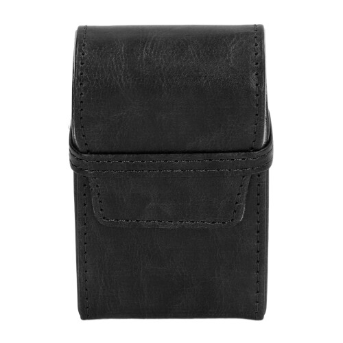 PU-Leder Zigarettenbox 20-Cap 6,5 x 10 x 3,2 cm Schwarz 1