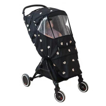 Bärenmuster Kinderwagen-Regenhaube schwarz wasserdicht