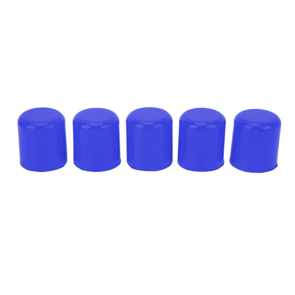 5 Pcs Intake Vacuum Hose Silicone Tube End Plug Cover Lanking Cap 25Mm Inner Diameter Universal Fit For Car Blue 4071319434295