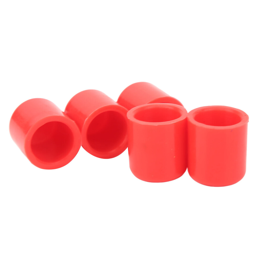 5 Pcs Intake Vacuum Hose Silicone Tube End Plug Cover Lanking Cap 25Mm Inner Diameter Universal Fit For Car Red 9461319434305