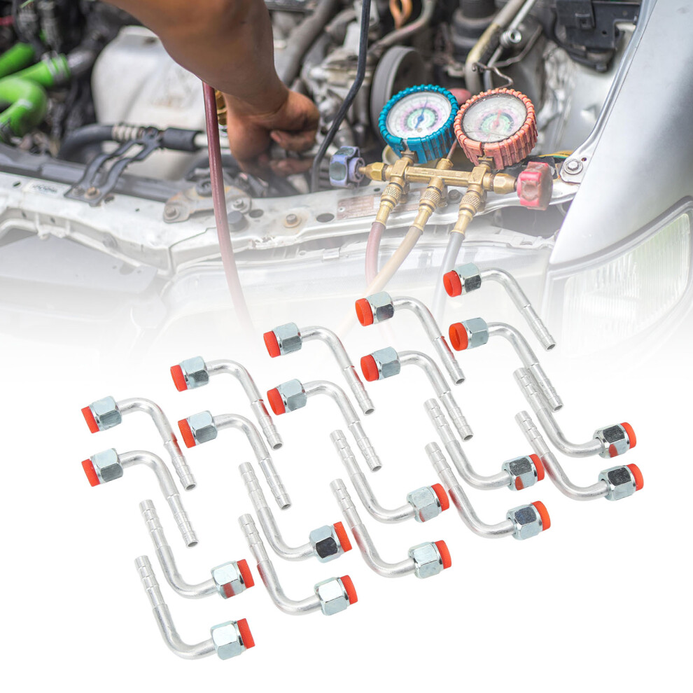 20 Pcs Barb Fitting Elbow Nut 90 Degree O Ring Female Air Conditioner Pipe Connector Adapter Joint 5/8In 8331319434456