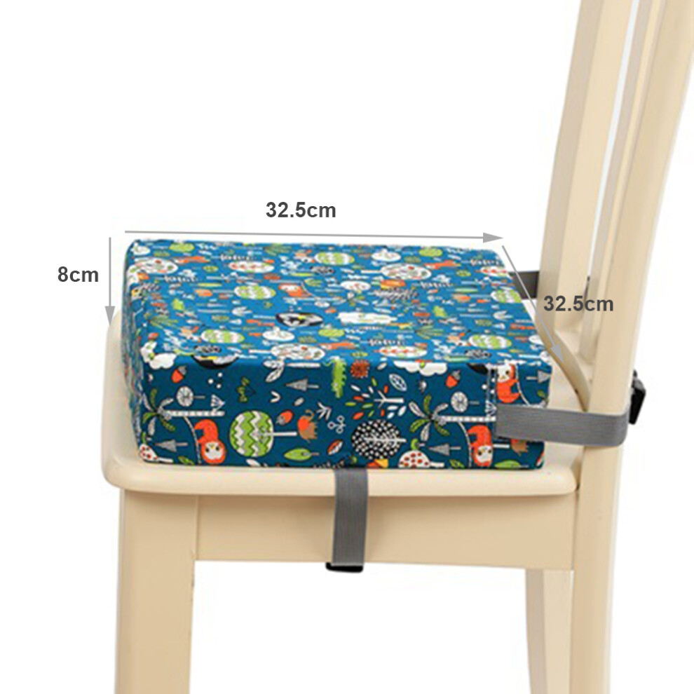 Toddler Booster Seat for Dining Table Dining Chair Heightening Cushion Highchair Booster for Baby Kids Washable Thick Chair Seat Pad with S