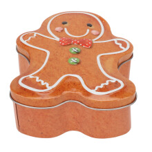 Mannförmige Weihnachtsbonbon-Dose aus Zinnblech
