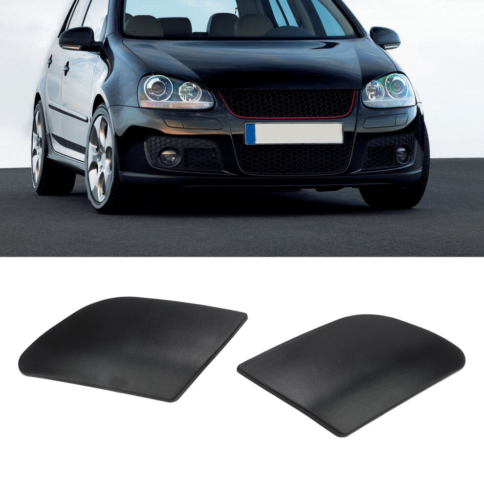 2Pcs Headlight Washer Cover Cap 1K5955109a Heat Resistant Modifiable Replacement For Rabbit Mk5 2006Â2009 4351319438852