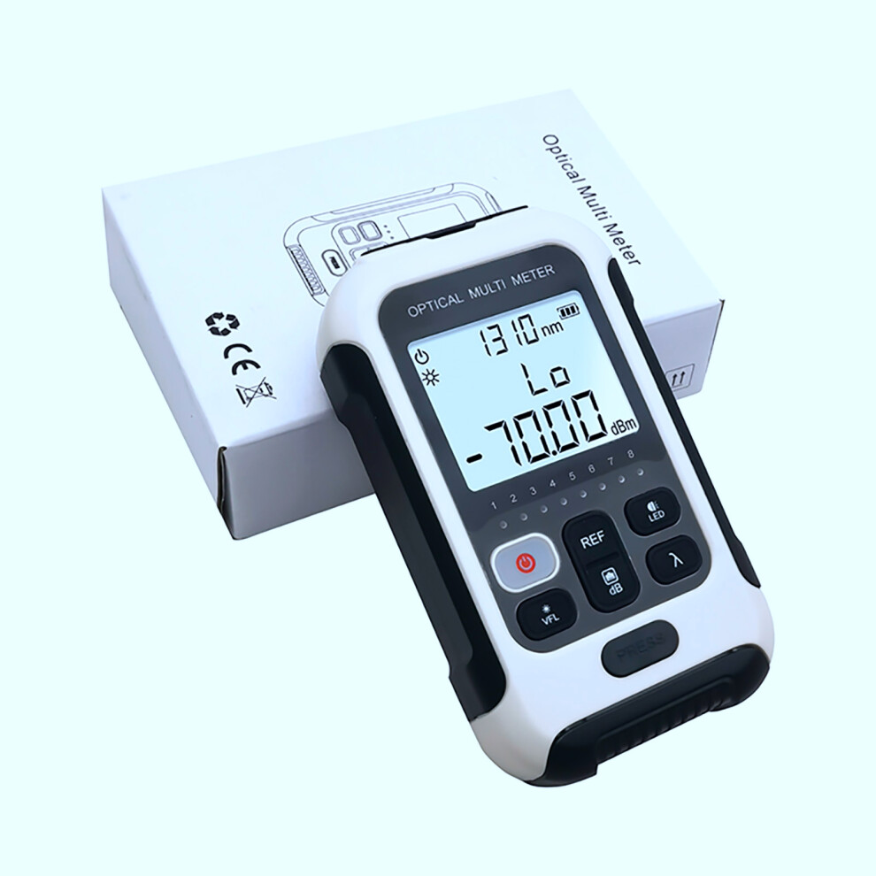 Optical Fiber Power Meter White Multifunctional Fiber Optic Tester For Communication Engineering 7901319439013