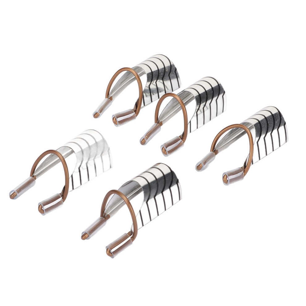 25pcs Nail Extension Forms Guide Aluminium Frame Reusable French Nail UV Gel Protector Forms