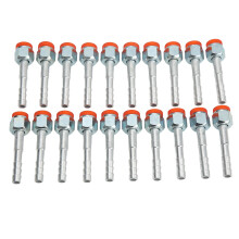 20 Stück Aluminium-AC-Schlauchstutzen, gerade, 3/8 Zoll