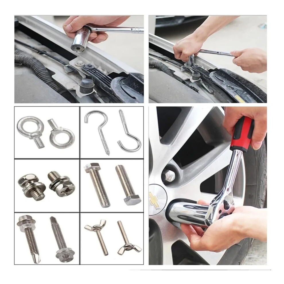 Universal Socket Head Multifunctional Chromeplate 7Â19Mm Chrome Vanadium Steel Torsion Wrench Sleeve 3601319441576