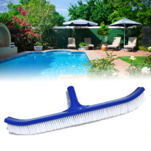 Cepillo para piscina de 18.11 pulg., 210 g, cerdas de nylon, plástico