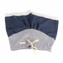 Shorts de denim para maternidad azul oscuro talla M con cordón