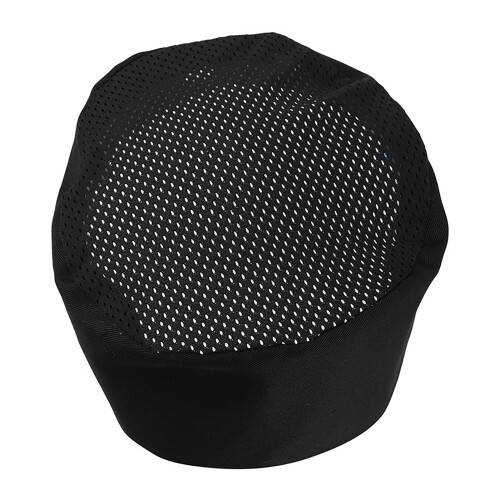 Gorro de chef negro ajustable 18x18x8,5 cm 50 g