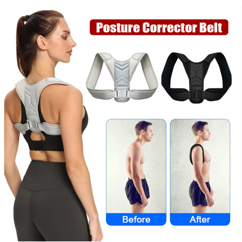 Posture Corrector for Men and Women Nylon Posture Support Belt Adjustable Breathable Hunchback Corrector for Bad Posture L