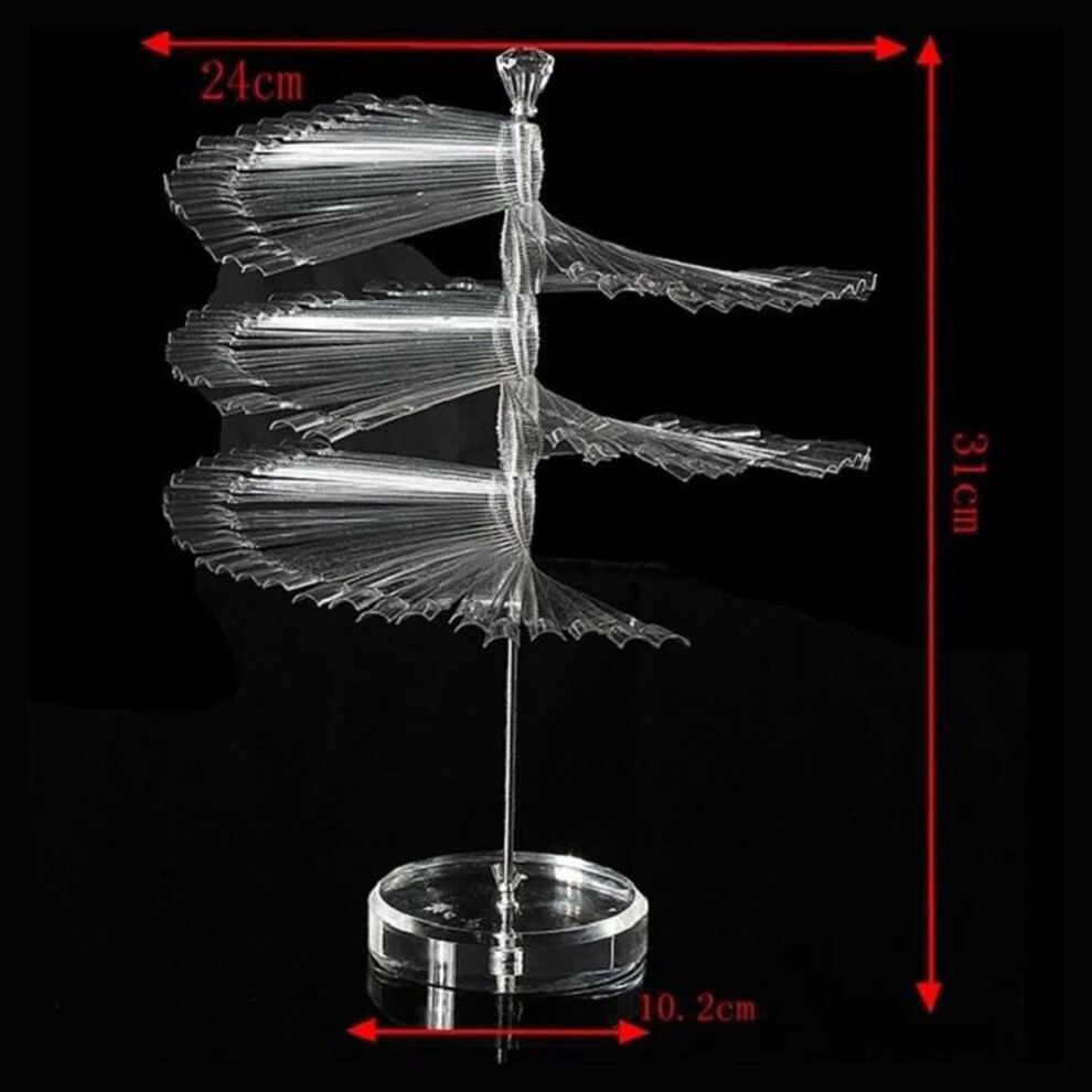 120 Sticks Nail Art Color Chart Display Stand Spiral Removable Portable Fan Shaped Nail Sample Shelf Transparent Color