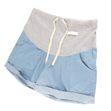 Shorts de denim para maternidad azul claro M - cordón
