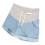Shorts de denim para maternidad azul claro M - cordón 1