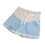 Shorts de denim para maternidad azul claro M - cordón 13