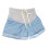 Shorts de denim para maternidad azul claro M - cordón 6