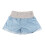 Shorts de denim para maternidad azul claro M - cordón 5