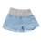 Shorts de denim para maternidad azul claro M - cordón 3