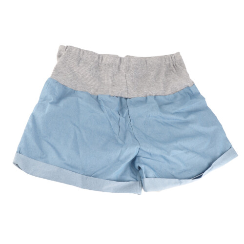 Shorts de denim para maternidad azul claro M - cordón 2