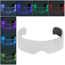 Luminous Glasses 7 Colors 2 Modes LED Futuristic Glasses for Cosplay Halloween Bar Club Party Concert Live